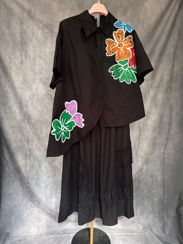 Pantalón culotte negro