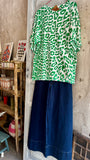 Camiseta animal print verde