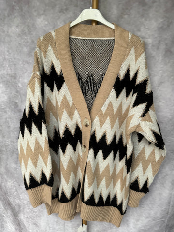 Chaqueta punto zigzag