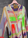 Vestido étnico corto naranja