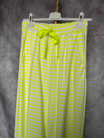 Pantalón rayas flúor amarillo