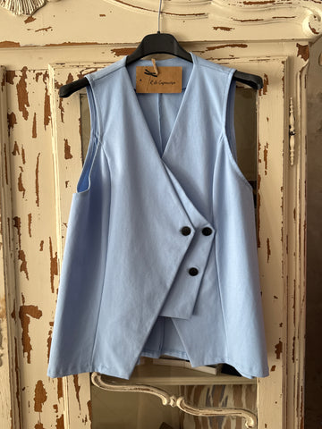 Chaleco botones azul