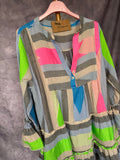Vestido étnico corto azul