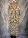 Conjunto “ Missoni “ dorado