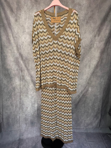 Conjunto “ Missoni “ dorado