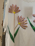 Camiseta flores lentejuelas
