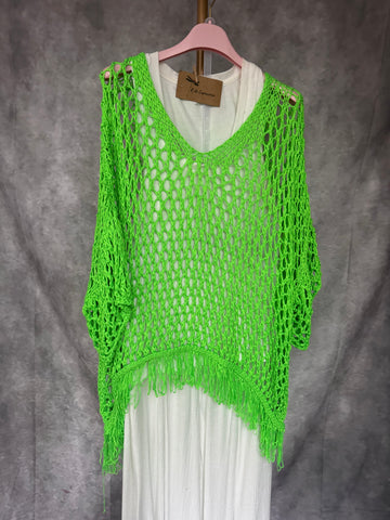 Jersey calado verde flúor