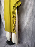 Camisa larga flores pistacho
