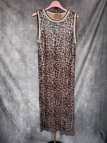 Vestido lentejuelas animal print