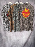 Camisa oversize print camel