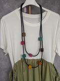 Collar largo caucho