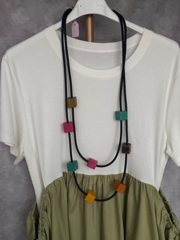 Collar largo caucho