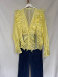 Blusa volantes amarilla
