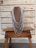 Collar tiras plateado