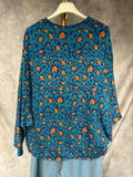 Sudadera print azul