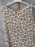 Camiseta asimétrica print marrón