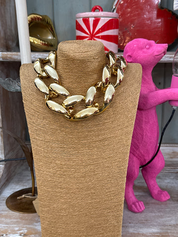 Collar eslabones dorado