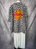 Camisa oversize print blanca