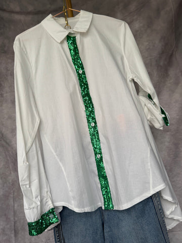 Camisa lentejuelas verdes