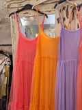 Vestido tul coral
