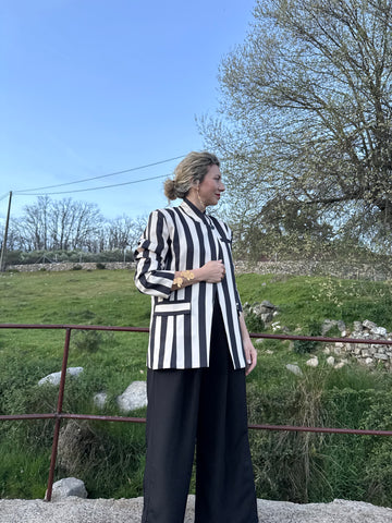 Americana cruzada rayas