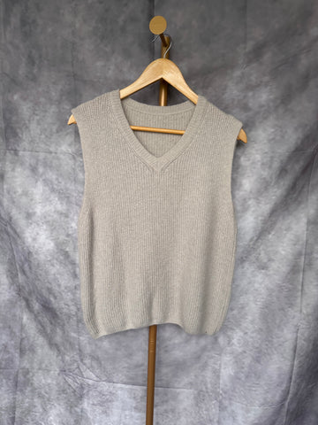 Chaleco punto beige