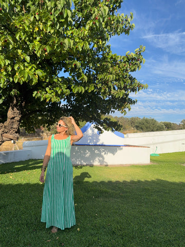 Vestido rayas verdes