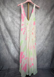 Vestido lino Tie dye flúor