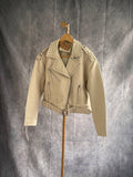 Biker polipiel crema