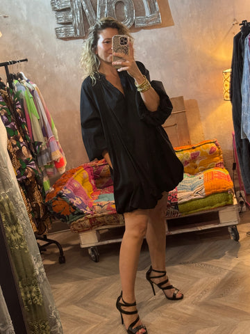 Vestido globo negro