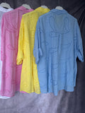 Camisa bordados azul