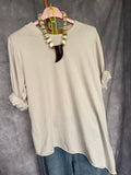 Camiseta Asimétrica Beige