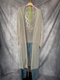 Chaqueta larga brillos