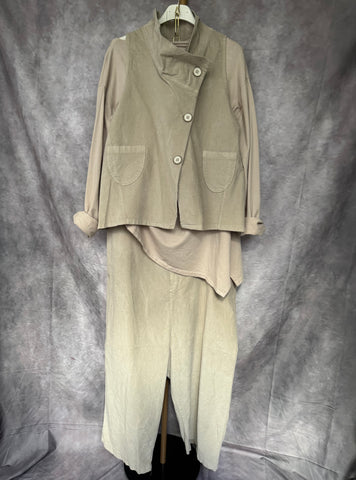 Chaleco terciopelo taupe