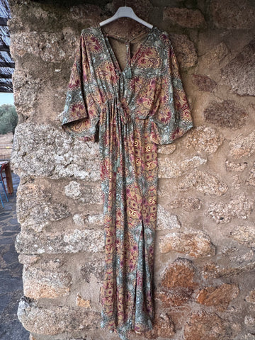 Vestido largo seda