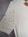 Camiseta blanca perlas