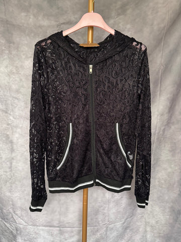 Sudadera encaje capucha