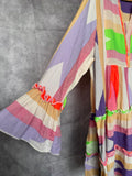 Vestido étnico corto naranja