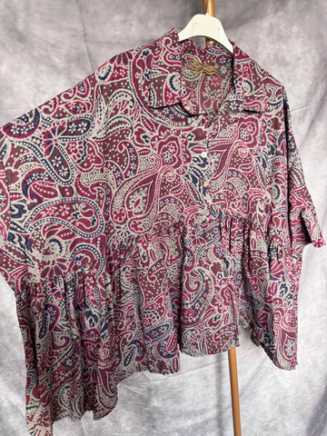 Camisa lino estampada