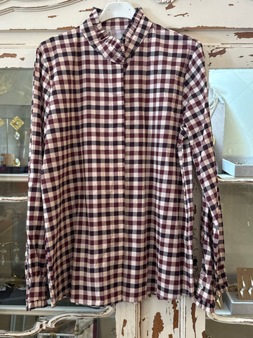 Camisa cuadros granate
