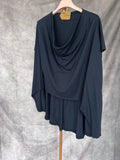 Camiseta cuello caído azul