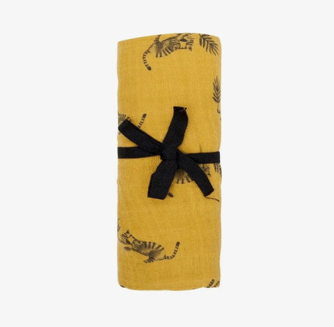 Pañuelo muselina Tiger Mostaza