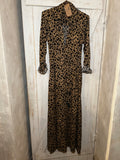 Vestido largo animal print