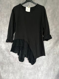 Camiseta volante negra