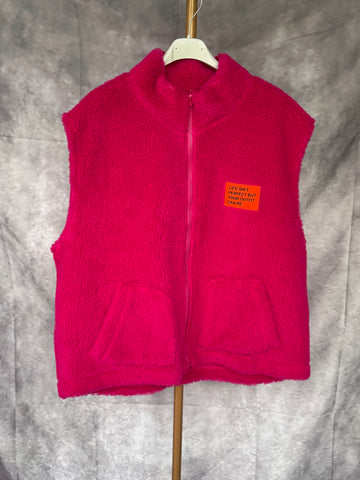 Chaleco Borreguito fucsia