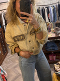 Cazadora vaquera corta Camel