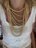 Collar Bolas Dorado