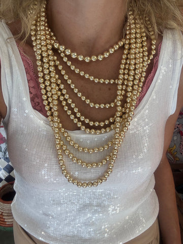 Collar Bolas Dorado