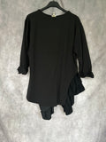 Camiseta volante negra