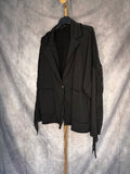Chaqueta flecos negro